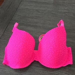 No Boundaries Neon Pink Lace Bra